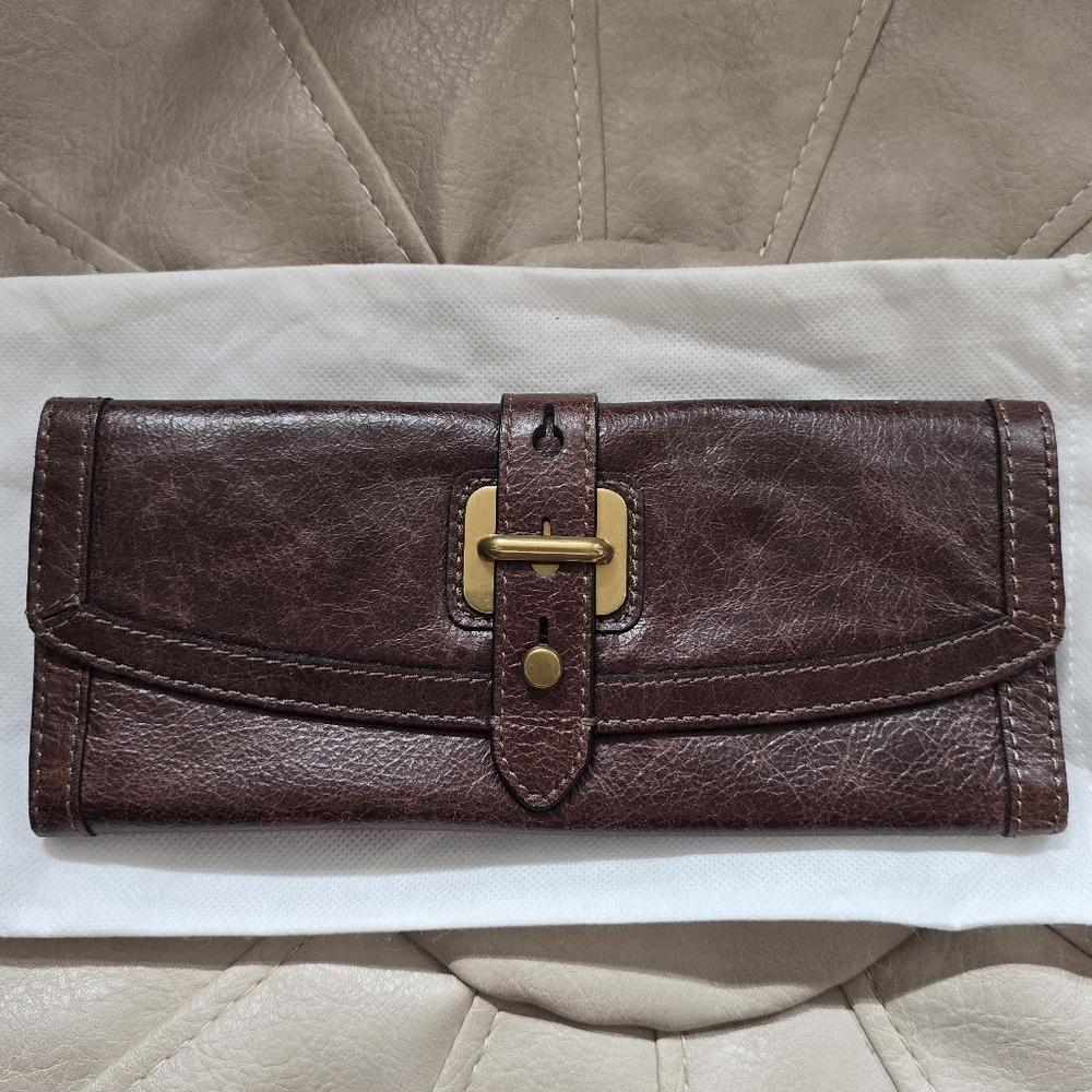 Fossil Fifty Four Vintage Reissue Brown Leather Wallet/Clutch